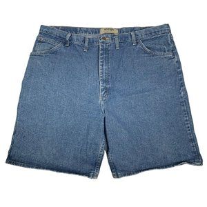 Wrangler Authentics Mens Jean Shorts Sz 44 Classic Blue Denim Relax Summer Work